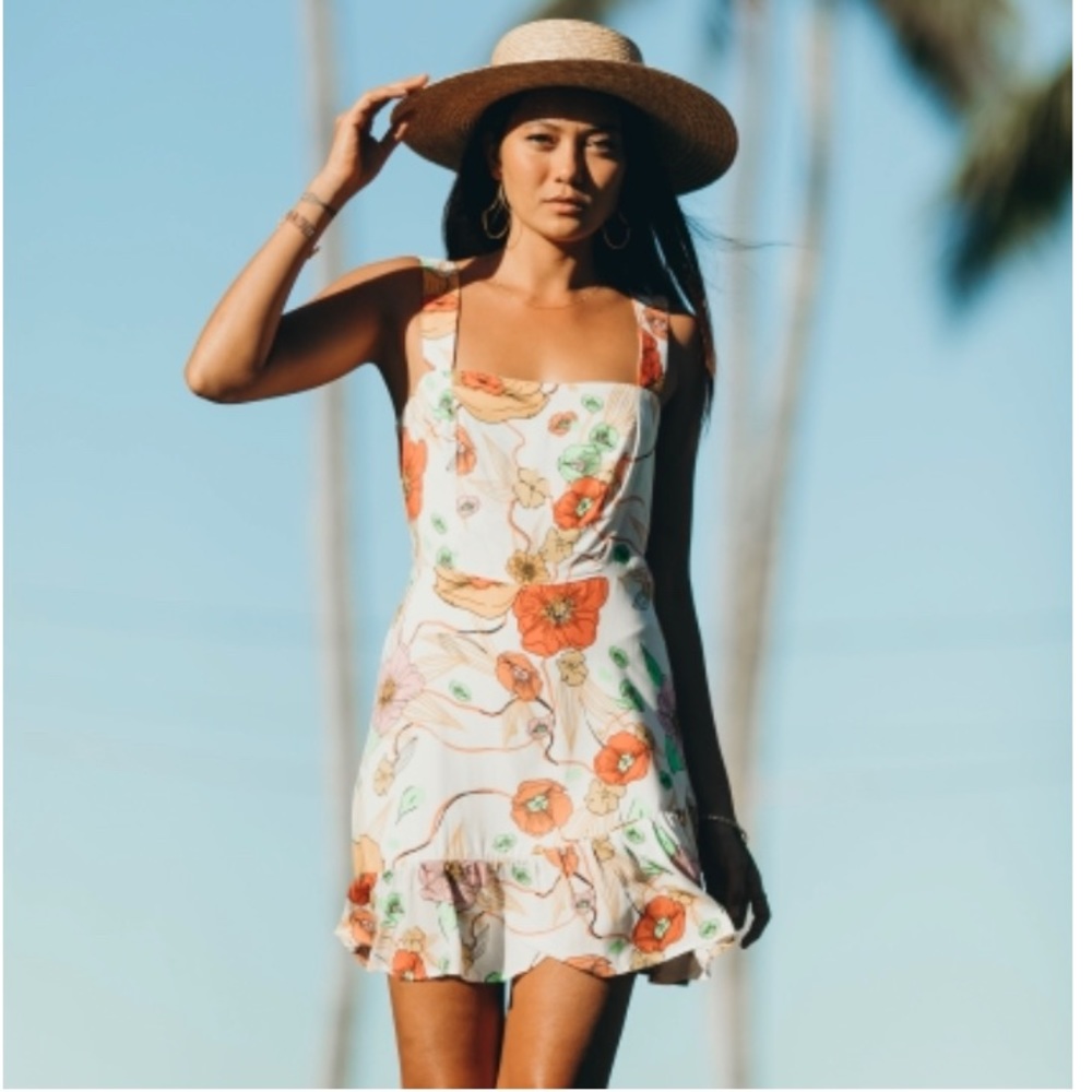 XIX Palms Dominican Ruffle Mini Dress
